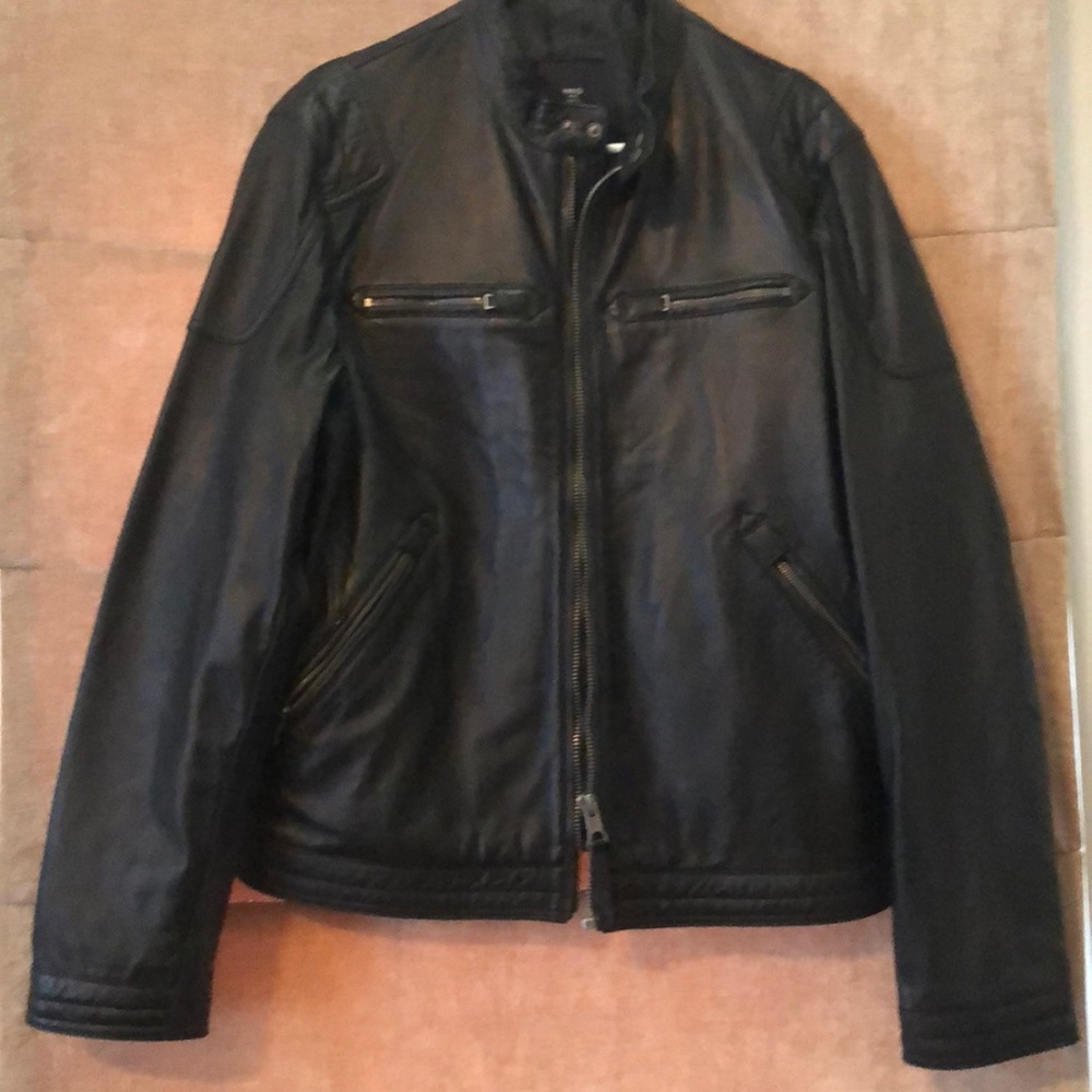 Men’s Mango leather jacket
